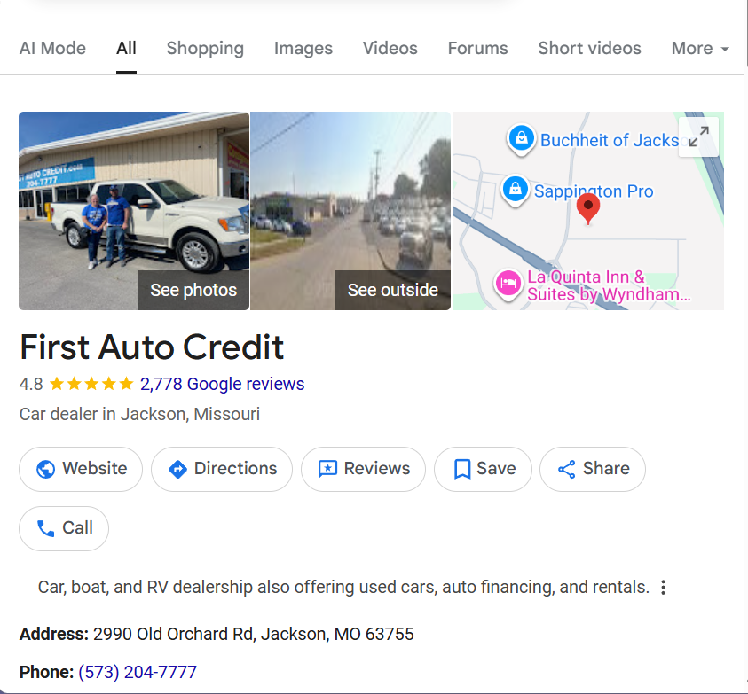 Claim Google Business Profile Example